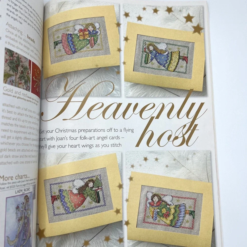 Joan Elliott Cross Stitch Collection Magazine 44 Designs Fairies Medieval RARE